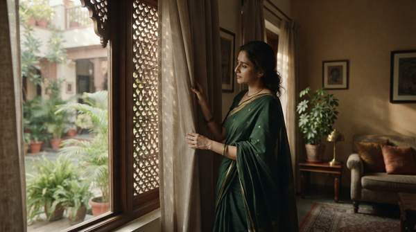 Editorial illustration for From Jalis to Layered Curtains: Choosing Window Treatments That Fit Your Indian Home