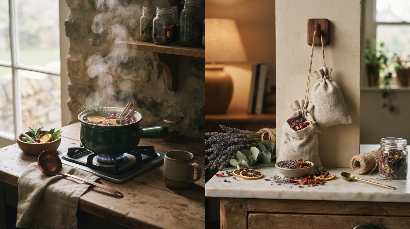 Editorial illustration for Two Ways to Scent Your Home Naturally: Simmer Pots and No-Heat Sachets